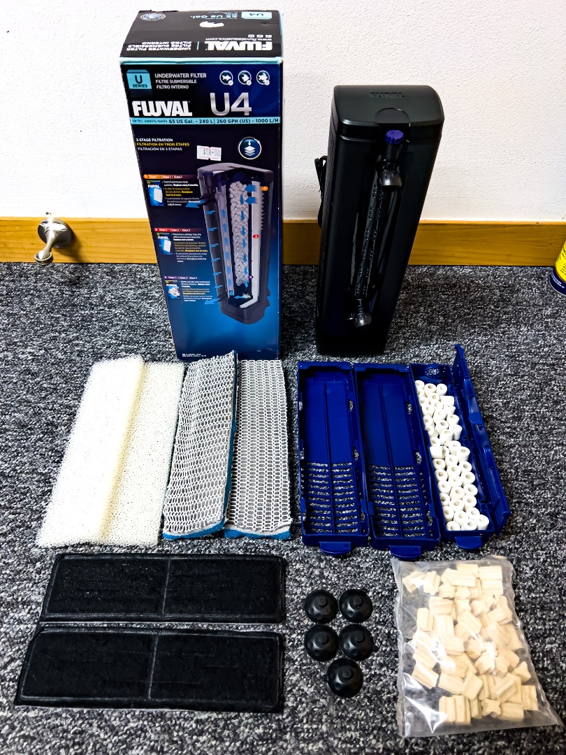 thumbnail image 2 of Fluval U4 Filter Foam Pad Set Of 3 – Custom Fit For U4 Underwater Filter, Mechanical Filtration For Aquariums 2 of 9
