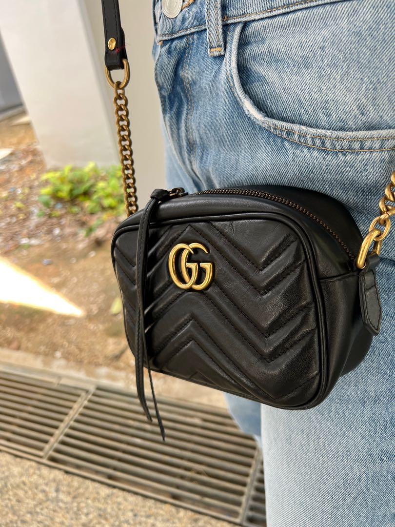 GUCCI GG Marmont matelassé mini bag •White, Women's Fashion, Bags &  Wallets, Shoulder Bags on Carousell