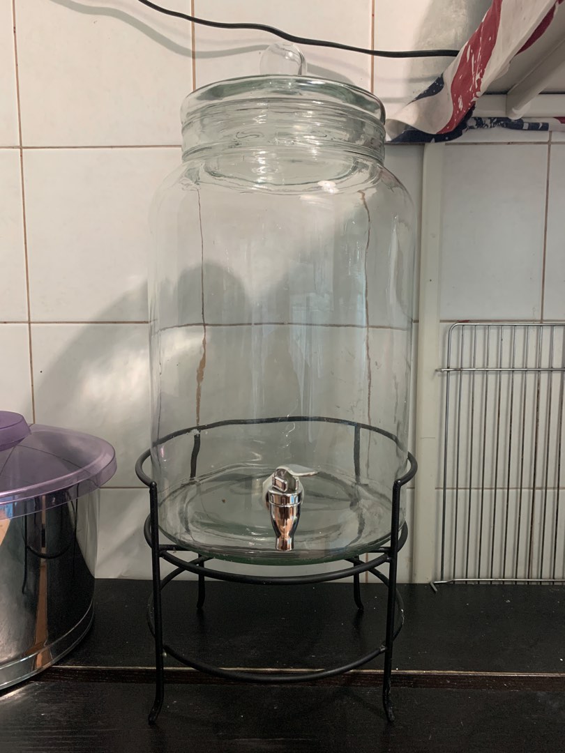 Glass water dispenser Ikea, Furniture & Home Living, Kitchenware & Tableware, Pitchers