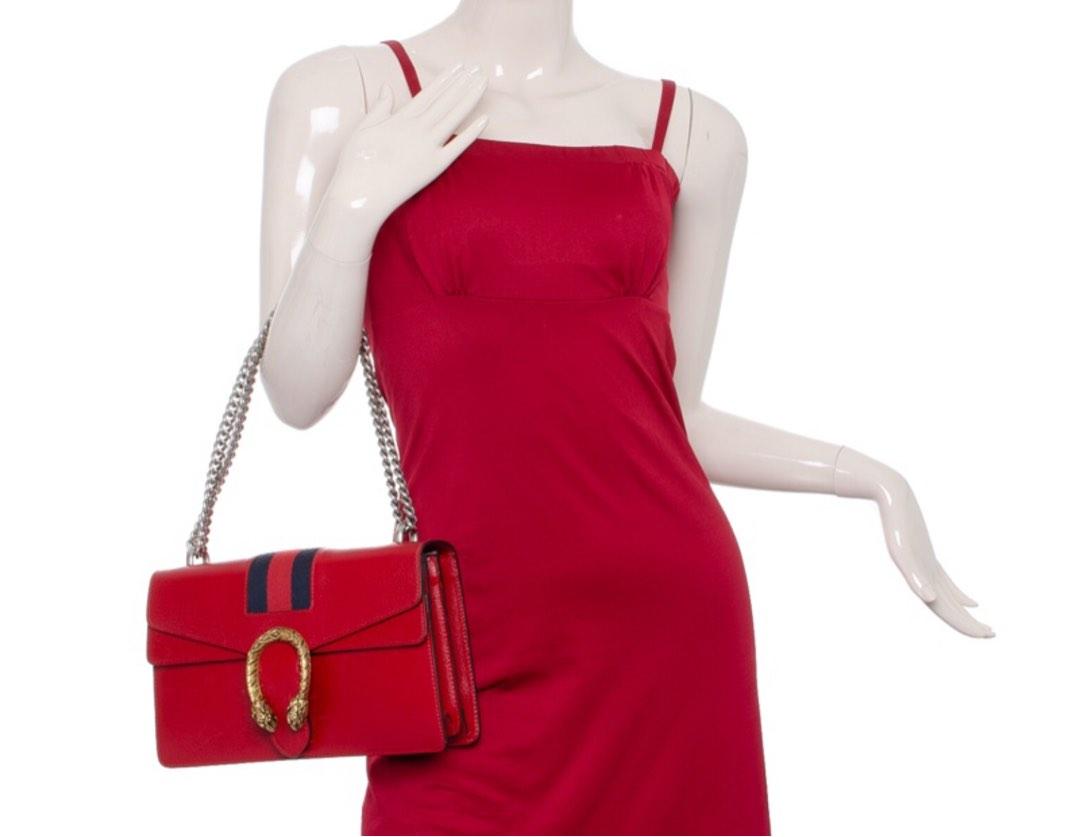 Ladies dionysus web sales stripe chain wallet