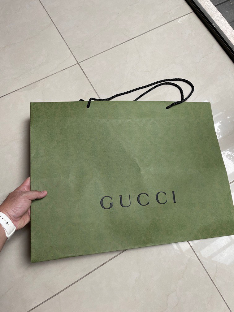 Gucci paper bag, Luxury, Accessories on Carousell