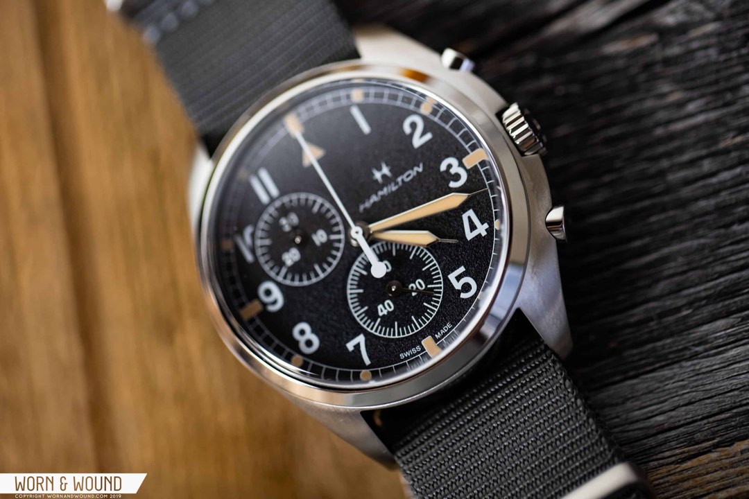 Hamilton Khaki Pilot Pioneer Chronograph Quartz Black Dial Men s