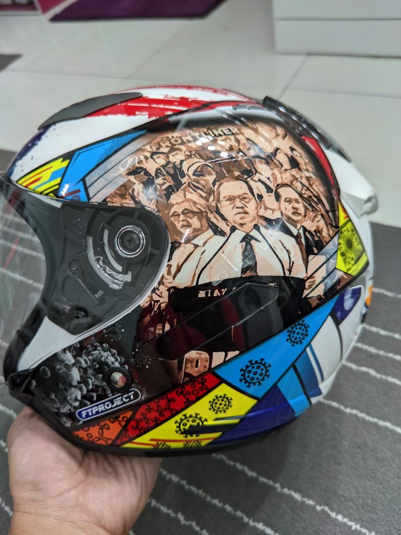 Helmet KYT HELLCAT frontliner, Motorbikes on Carousell