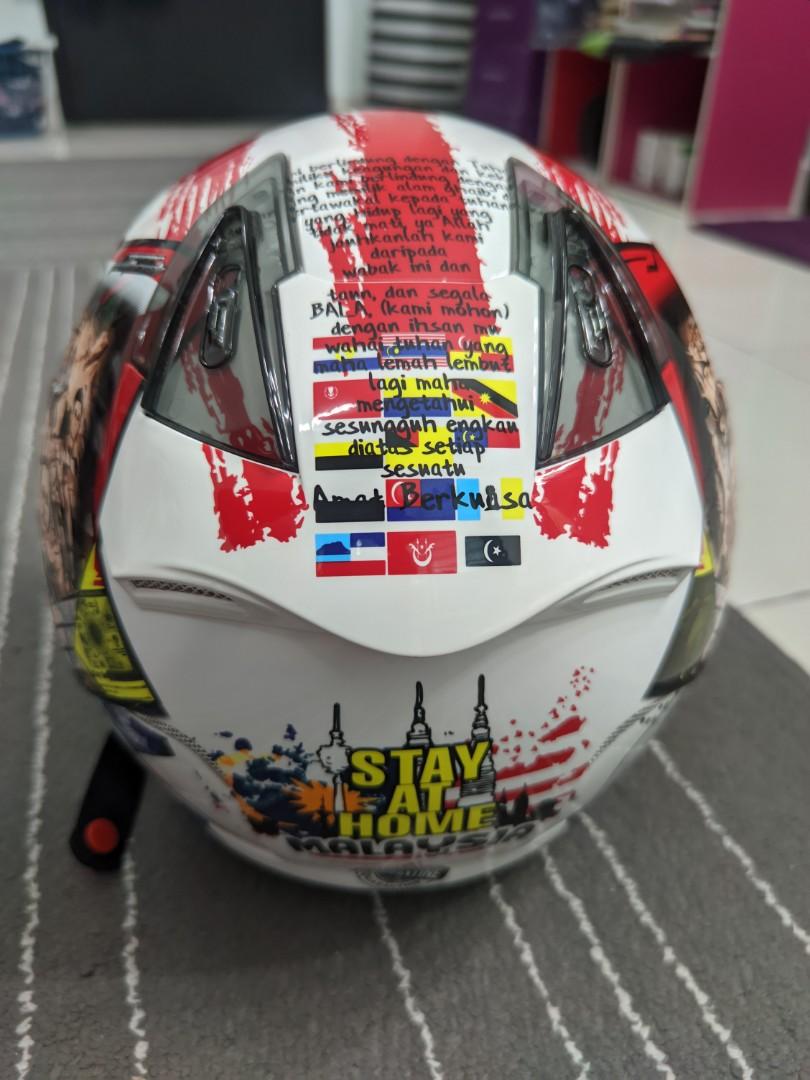 Helmet KYT HELLCAT frontliner, Motorbikes on Carousell