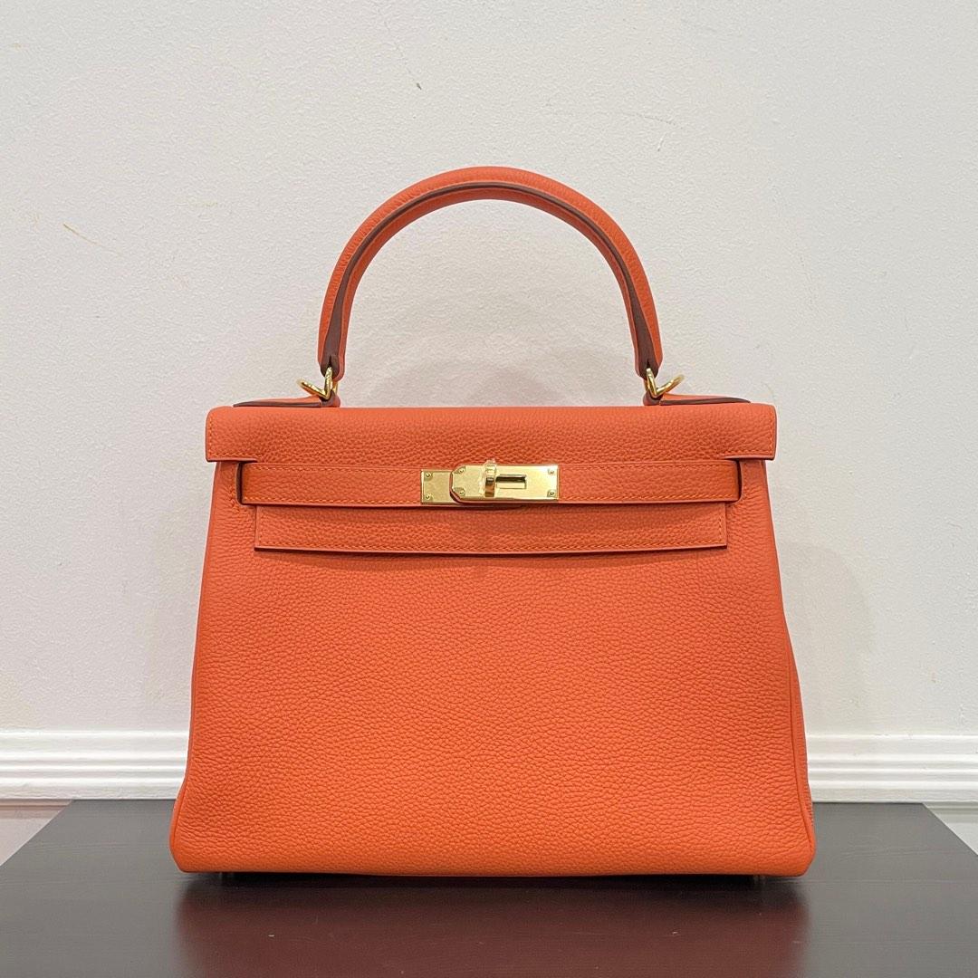 Hermes Kelly 28 Retourne in Rouge Pivoine