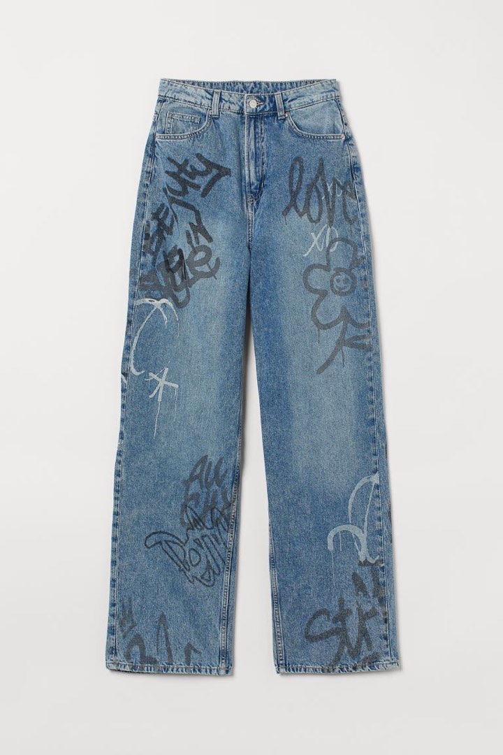 Buy H&M Print-motif cargo jeans 2024 Online