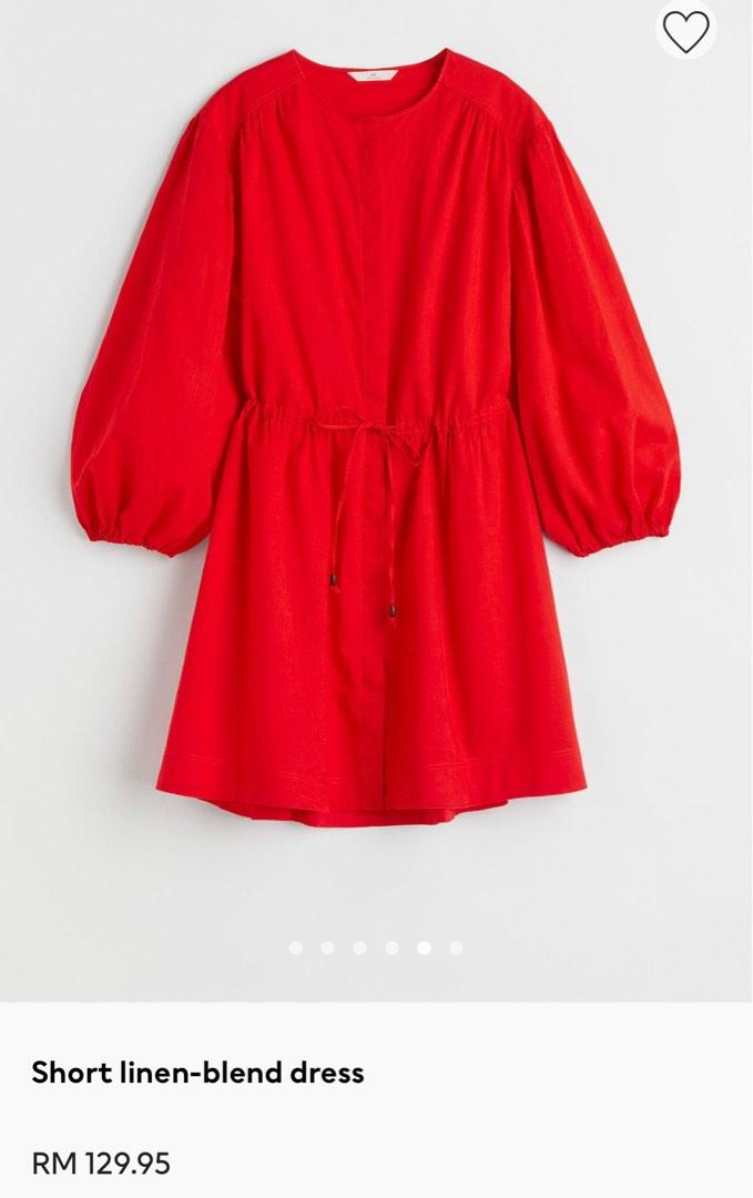 H&M linen dress, Women's Fashion, Tops, Blouses on Carousell