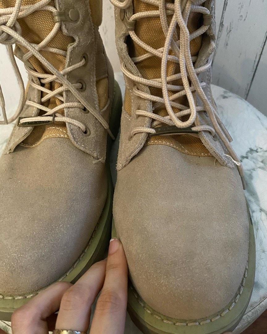 HQ High cut Beige Combat BOOTS, Women's Fashion, Footwear, Boots on Carousell