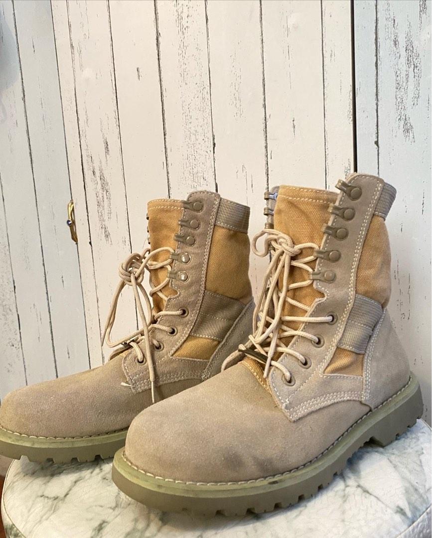 HQ High cut Beige Combat BOOTS, Women's Fashion, Footwear, Boots on Carousell