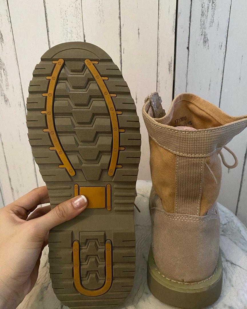 HQ High cut Beige Combat BOOTS, Women's Fashion, Footwear, Boots on Carousell