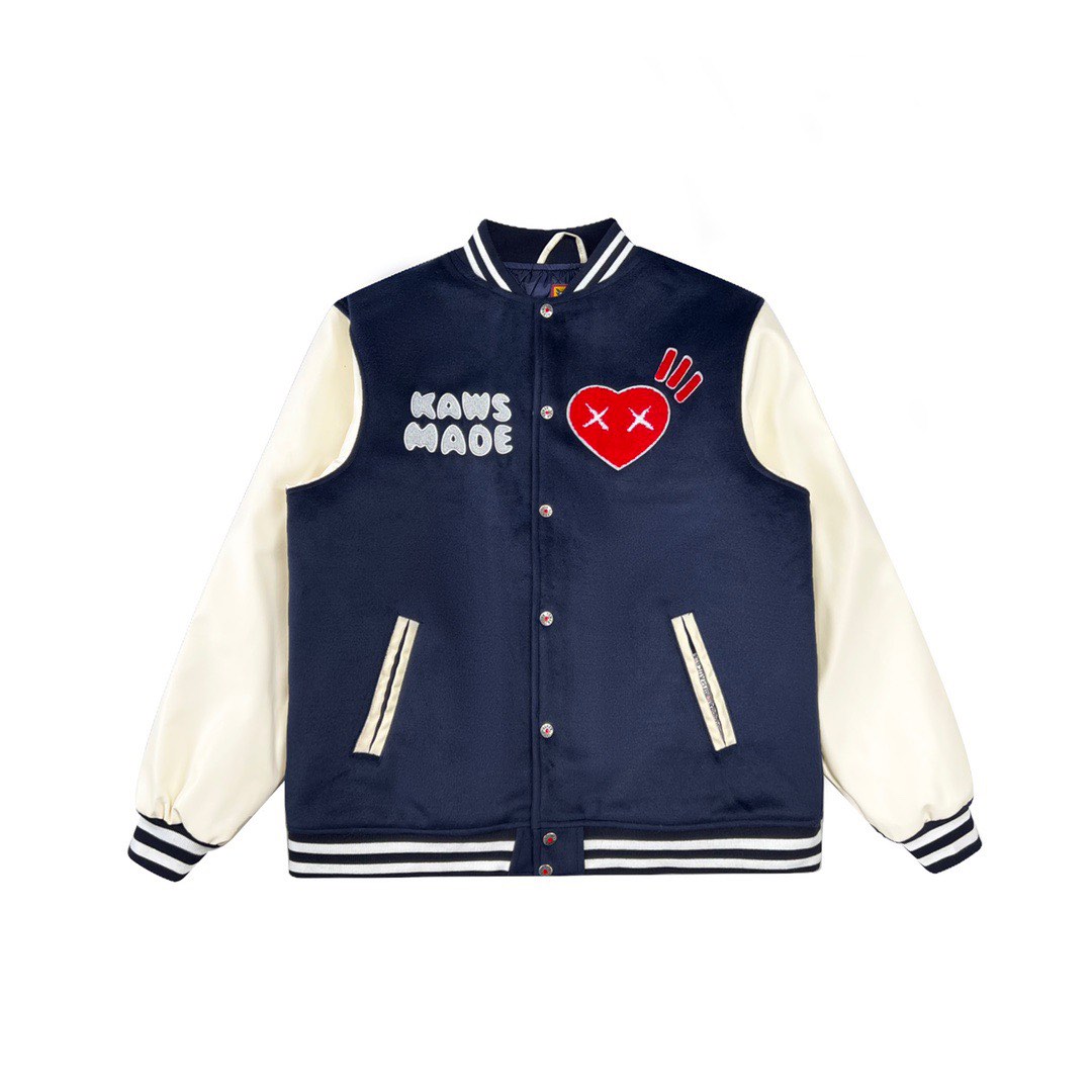 Human Made X Kaws Varsity Jacket, Men's Fashion, Coats, Jackets