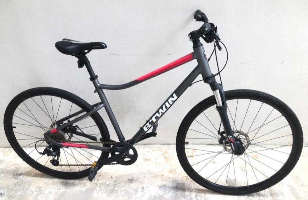 Hybrid bike decathlon Btwin Riverside 500 small Sports