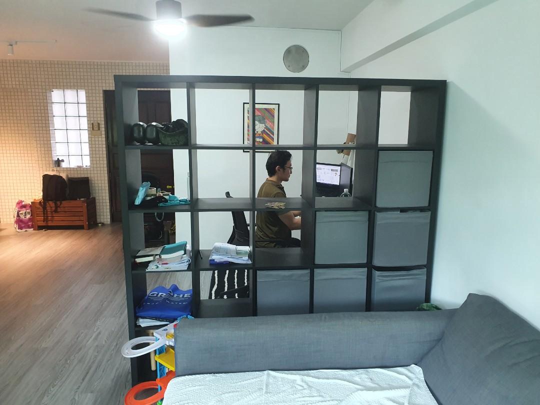 IKEA Kallax Shelf black brown, Furniture & Home Living, Furniture