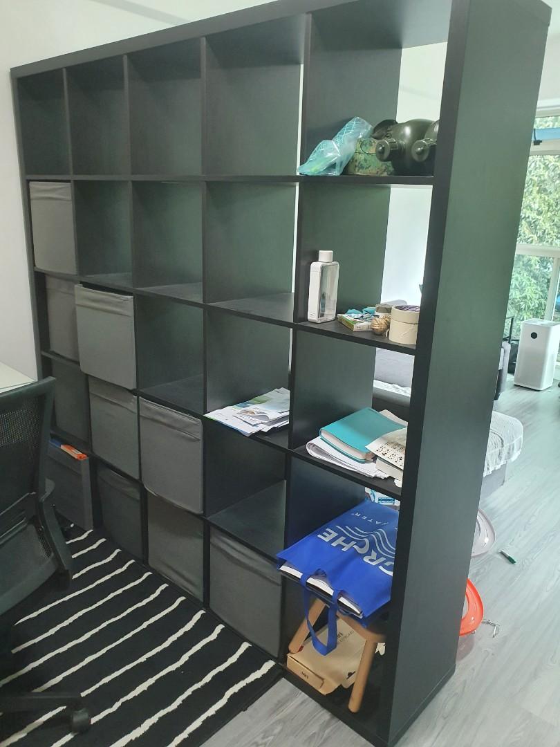 IKEA Kallax Shelf black brown, Furniture & Home Living, Furniture