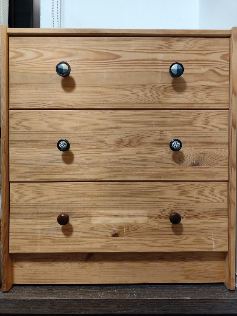 IKEA RAST 三層抽屜櫃 松木 Chest of 3 drawers, 傢俬＆家居, 傢俬, 書櫃、櫃子及架 Carousell
