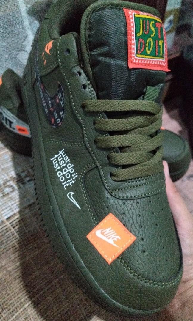 Nike air force 1 cheap just do it green