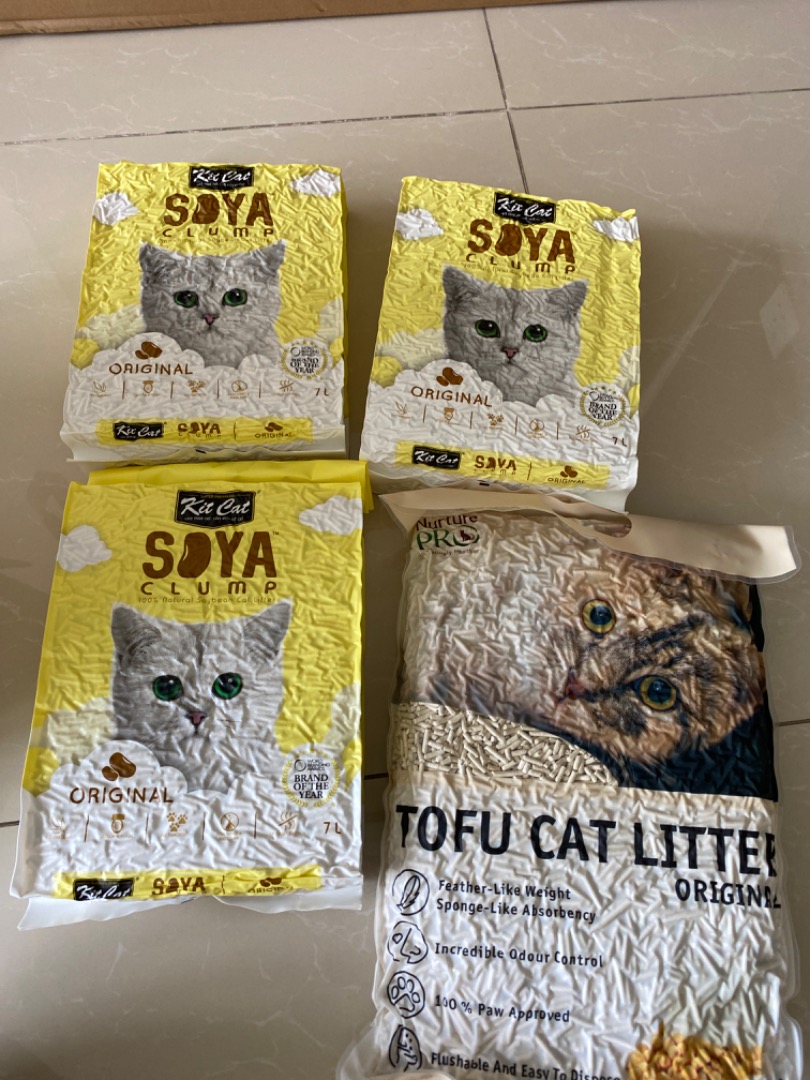 Kit Kat Soya kitty litter x3 packs, Pet Supplies, Health & Grooming on