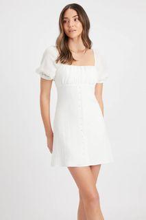 KOOKAI white HAYMAN BUTTON MINI DRESS 38 / 10 BNWT NEW