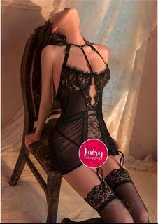 Lingerie (+Net Stocking+G-String) Sleepwear Nightwear Sleepdress Nightdress Nightie Nightgown Pyjamas Pajamas Evening Wear Evening Dress/Wedding Gift/Birthday Gift/Wedding Present/Birthday Present/Hen Party Gift/Hen Party Present