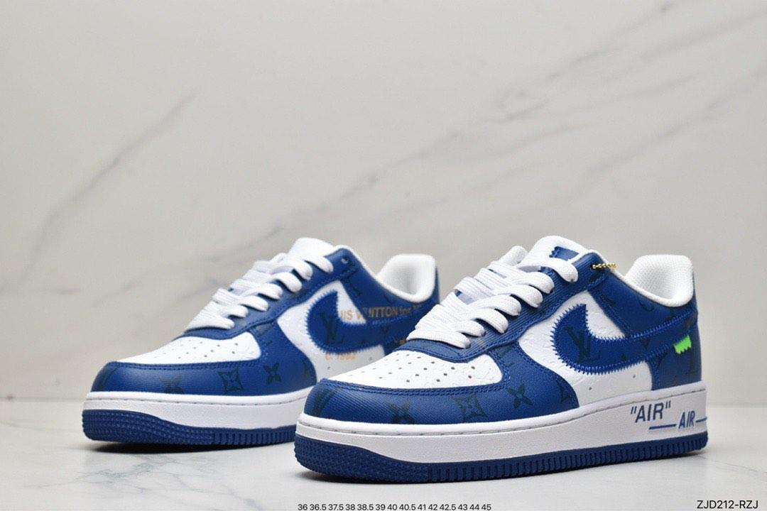 Louis Vuitton X Nike Air Force 1 Virgil Abloh (Royal Blue), Men's Fashion,  Footwear, Sneakers on Carousell