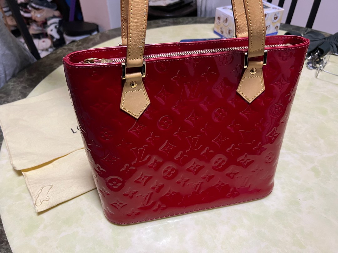 Louis Vuitton Monogram Vernis Houston Bag Red