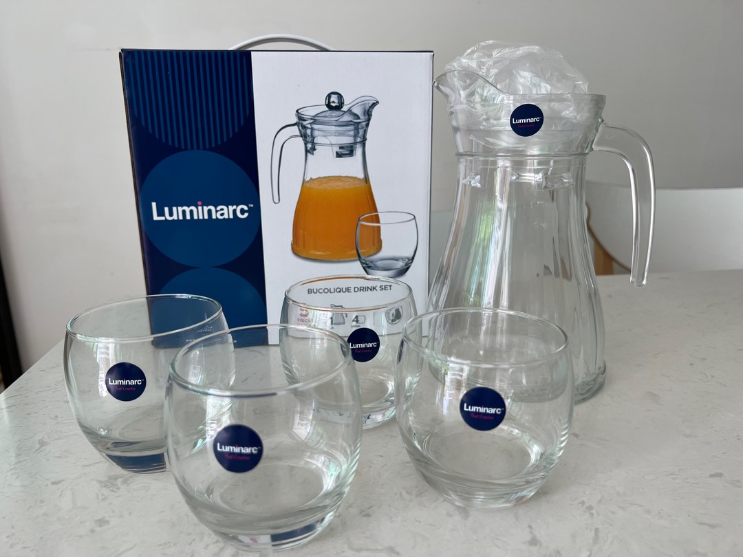 Luminarc Drink Set Furniture And Home Living Kitchenware And Tableware Water Bottles And Tumblers 7158