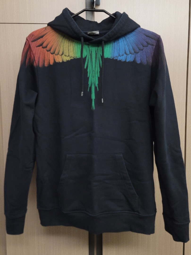 Marcelo Burlon Rainbow Wings Hoodie Hooded 衛衣, 男裝, 上身及