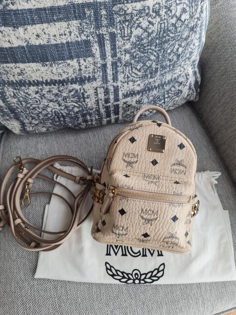 Mcm stark side studs bebe boo backpack in visetos deals