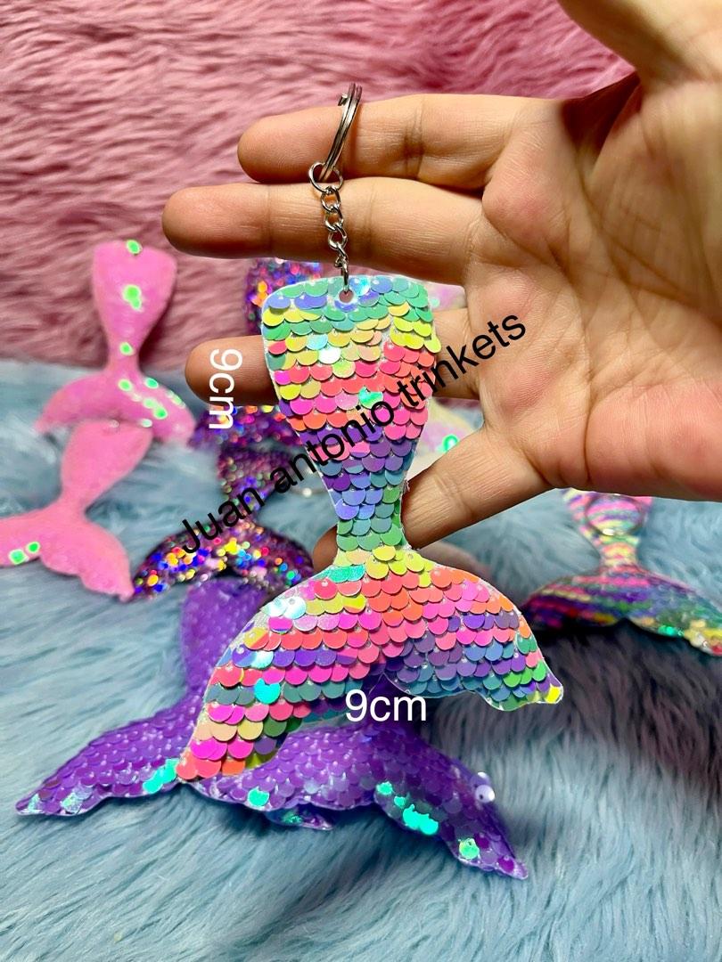 Mermaid Tail Reversible Sequin Keychain Women s Fashion Watches