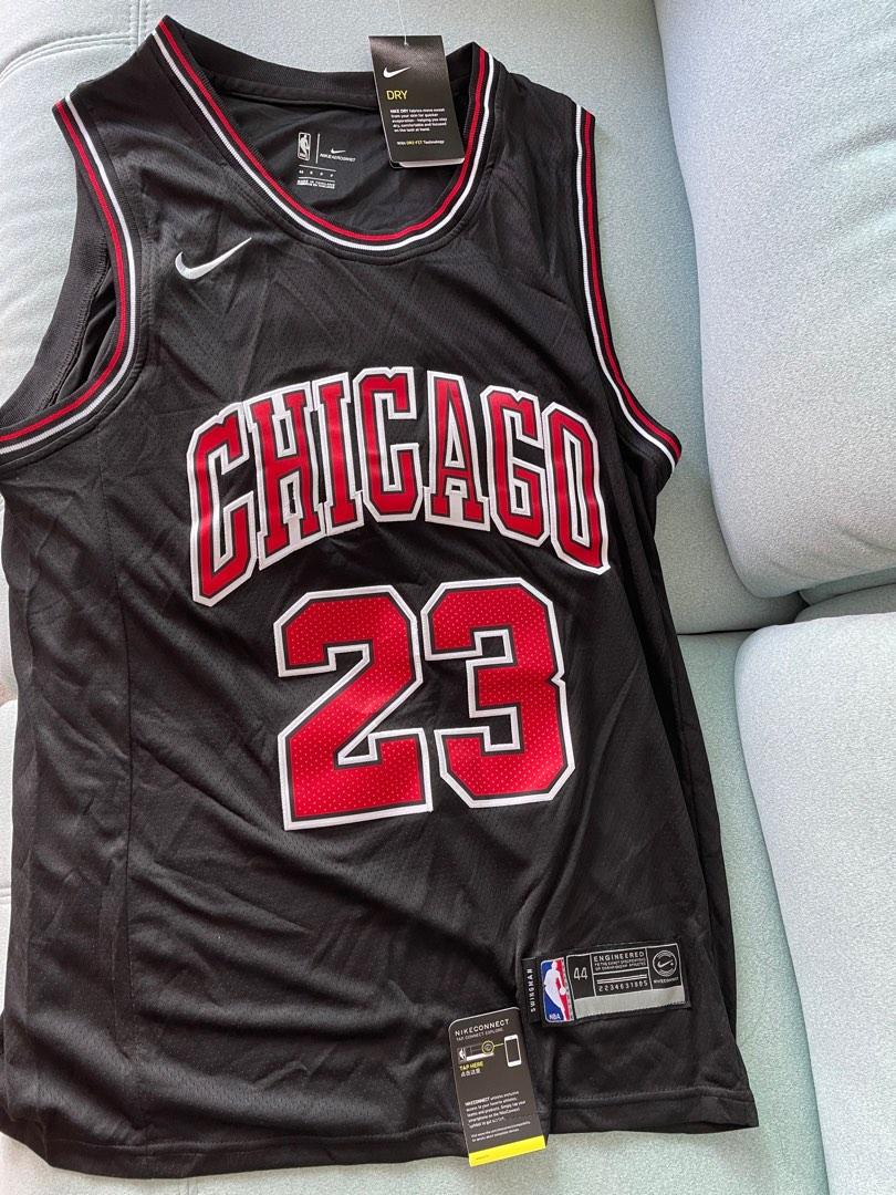 Michael Jordan legendary bulls black jersey Men s Fashion