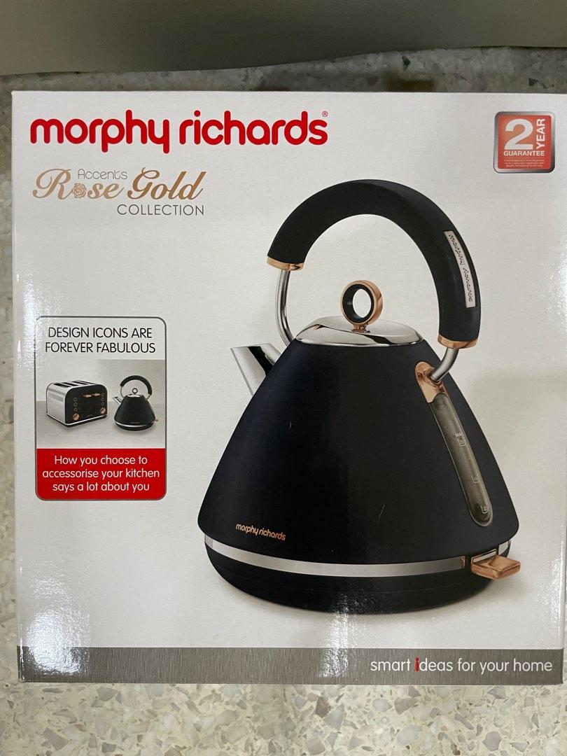 Morphy Richards Rose Gold Black Pyramid Kettle, TV & Home Appliances