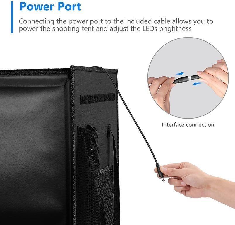 Neewer Photo Studio Light Box, 24” × 24” Shooting Light Tent with Adjustable Brightness