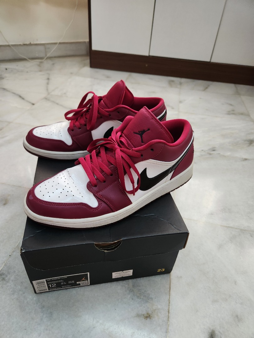 Nike Air Jordan 1 Low Noble Red / AJ1 Low Noble Red, Men's Fashion