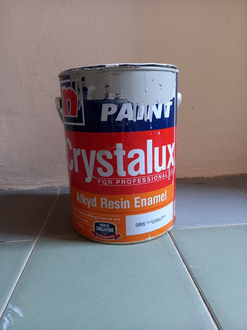 Nippon Crystalux Alkyd Resin Enamel paint Platinum Grey 00A05