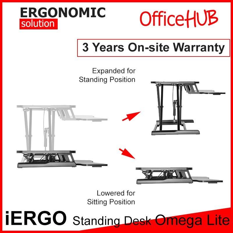 Standing desk Converter OMEGA Lite / Height Adjustable Table / Sit ...