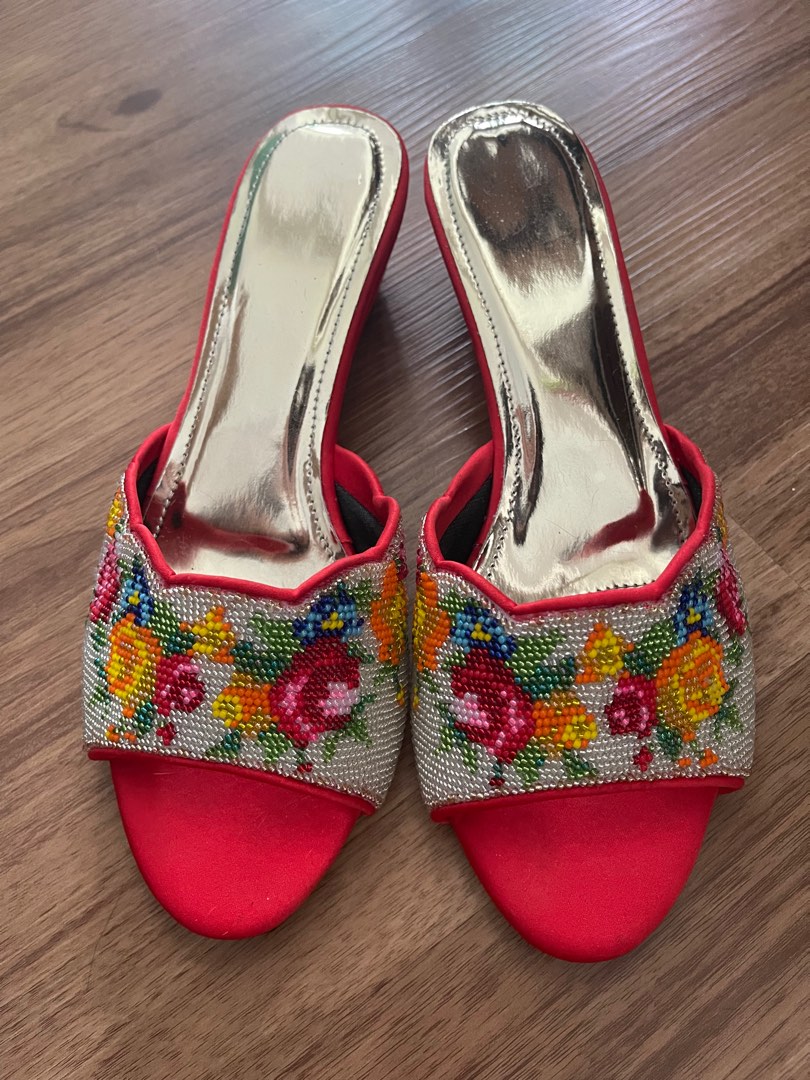 beaded slippers