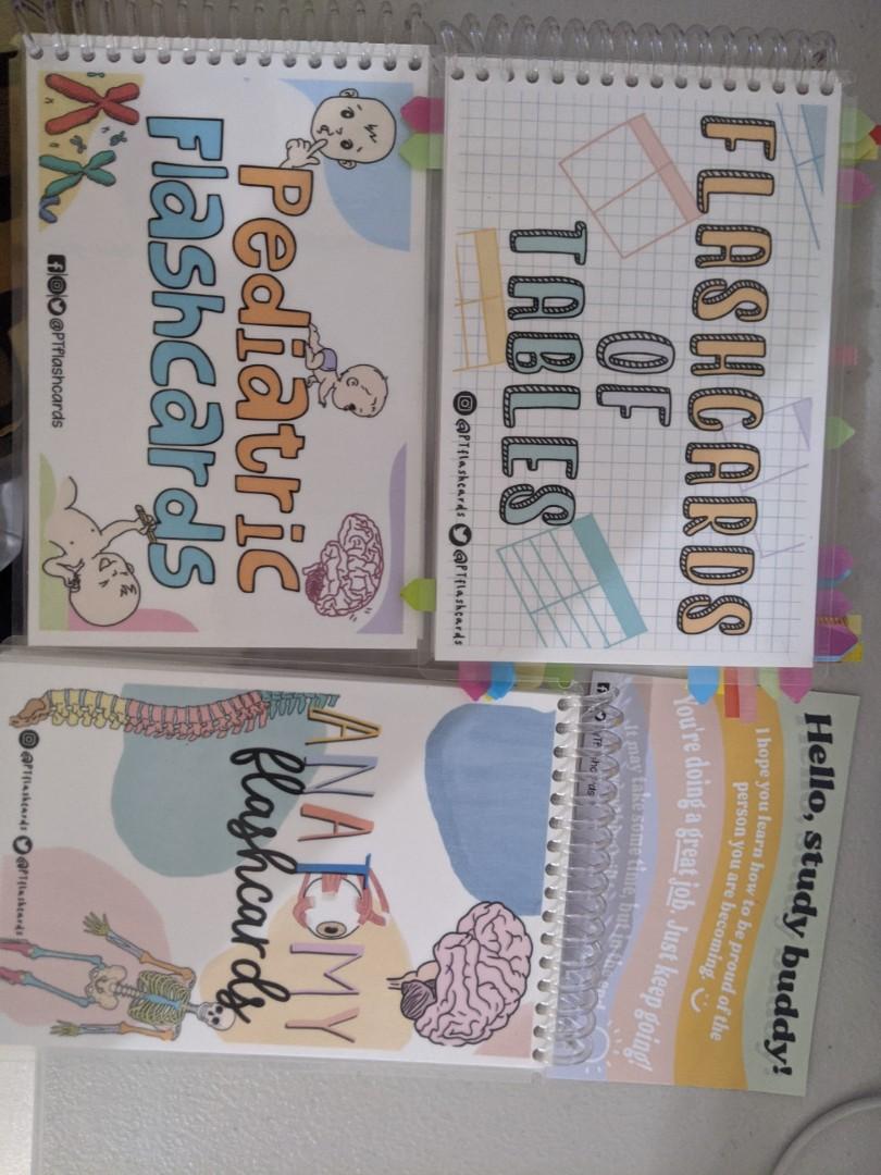 Physical Therapy (PT) Flashcards Anatomy, Flashcard of Tables