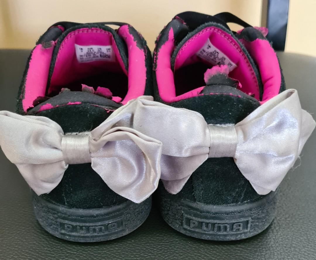 Puma Suede Bow Kids Shoe UK 2