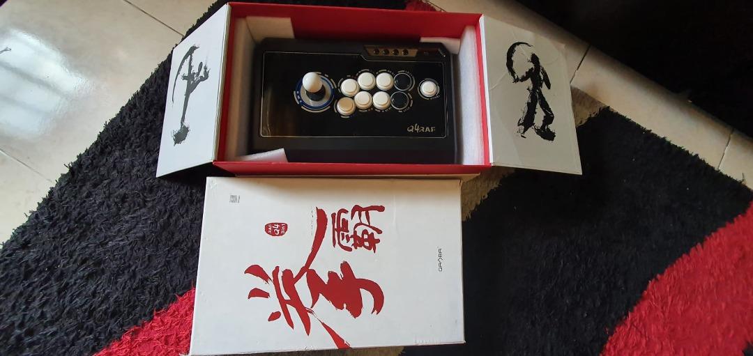Qanba Q4 RAF 3EN1 Arcade Stick Noir – Manette D'arcade Pour PS3, Xbox 360 Et PC