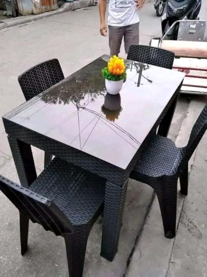 Rattan dining table set (Category: Tables & Sets) located in Quezon City. Submitted by joycemanahan (Listing ID 1190694386, Image 3). Description: TABLE AND CHAIR DINING SET RATTAN DESIGN. FOR SALE BRAND NEW GOOD QUALITY AVAILABLE STOCK with or without glass ar avail 2 SEATER 4 SEATER 6 SEATER LOCATION NOVALICHES QUEZON CITY OPEN FOR PICK UP OPEN GCASH PAYMENT CASH ON DELIVERY PM FOR MORE INFORMATION ? kindly txt or call 09197697979 09950360047.