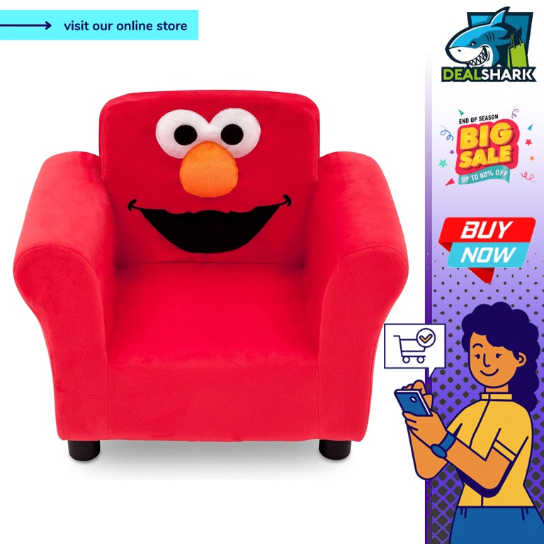 (readystock) Sesame Street Elmo Upholstered Chair, Babies & Kids, Baby ...