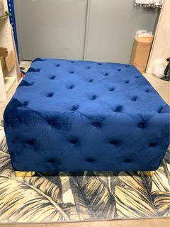 Offer last pc - Royal blue tufted square bench ottoman