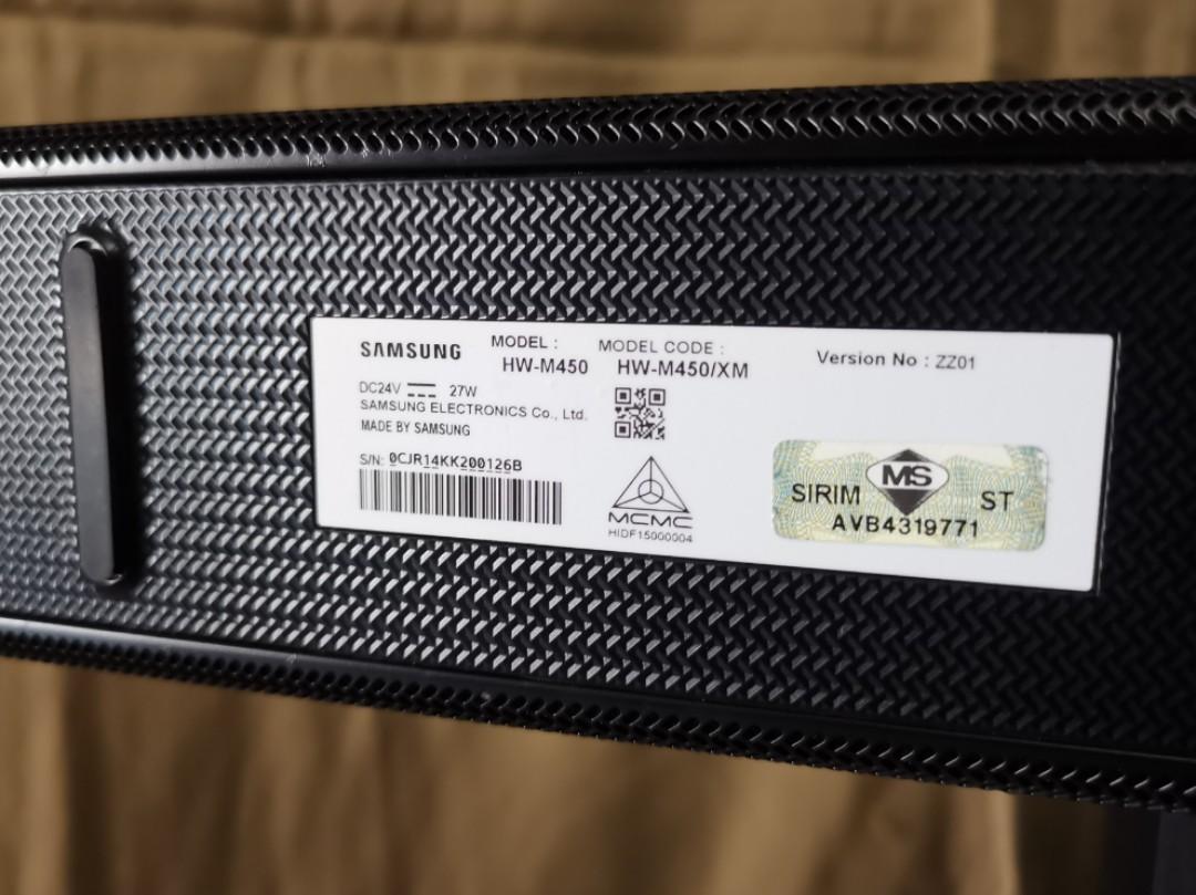 Samsung HWM450 Bluetooth Soundbar, Audio, Soundbars, Speakers