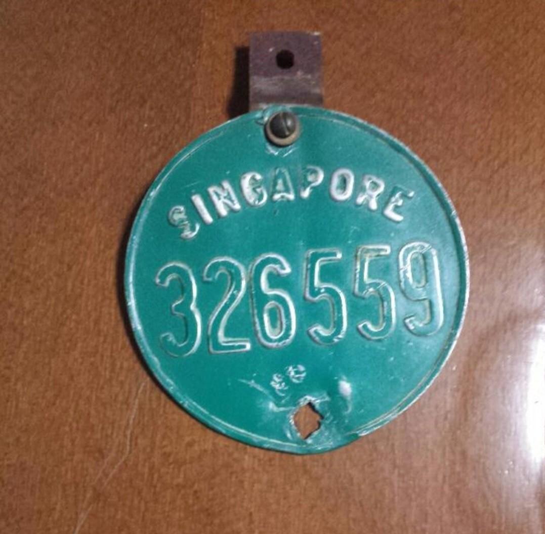 Singapore Licence Bicycle metal tin Number Plate, Hobbies & Toys ...