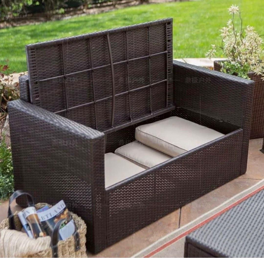 Customise Outdoor Sofa Storage Armchair Lounge Seat Footrest Coffee