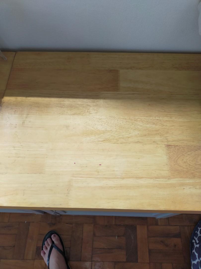 Table (Category: Tables & Sets) located in Cebu City. Submitted by nancygrivera (Listing ID 1190780283, Image 3). Description: slightly used table. 2 pcs available. natural finish top and grey body. 1 drawer and 1 cabinet..