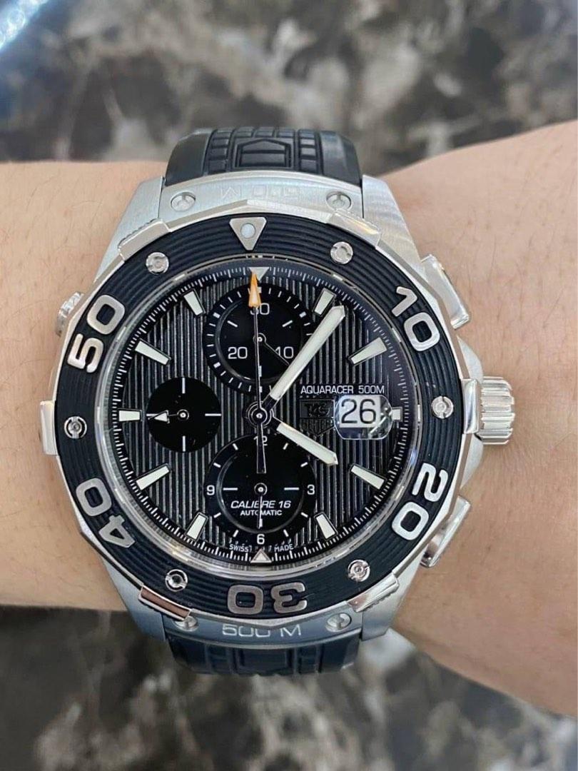 Tag heuer aquaracer 500m calibre sale 16 automatic chronograph 44mm review