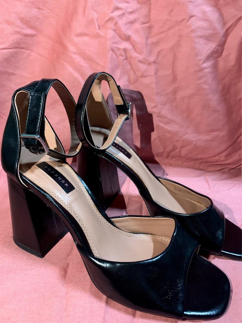 sadie black block heels