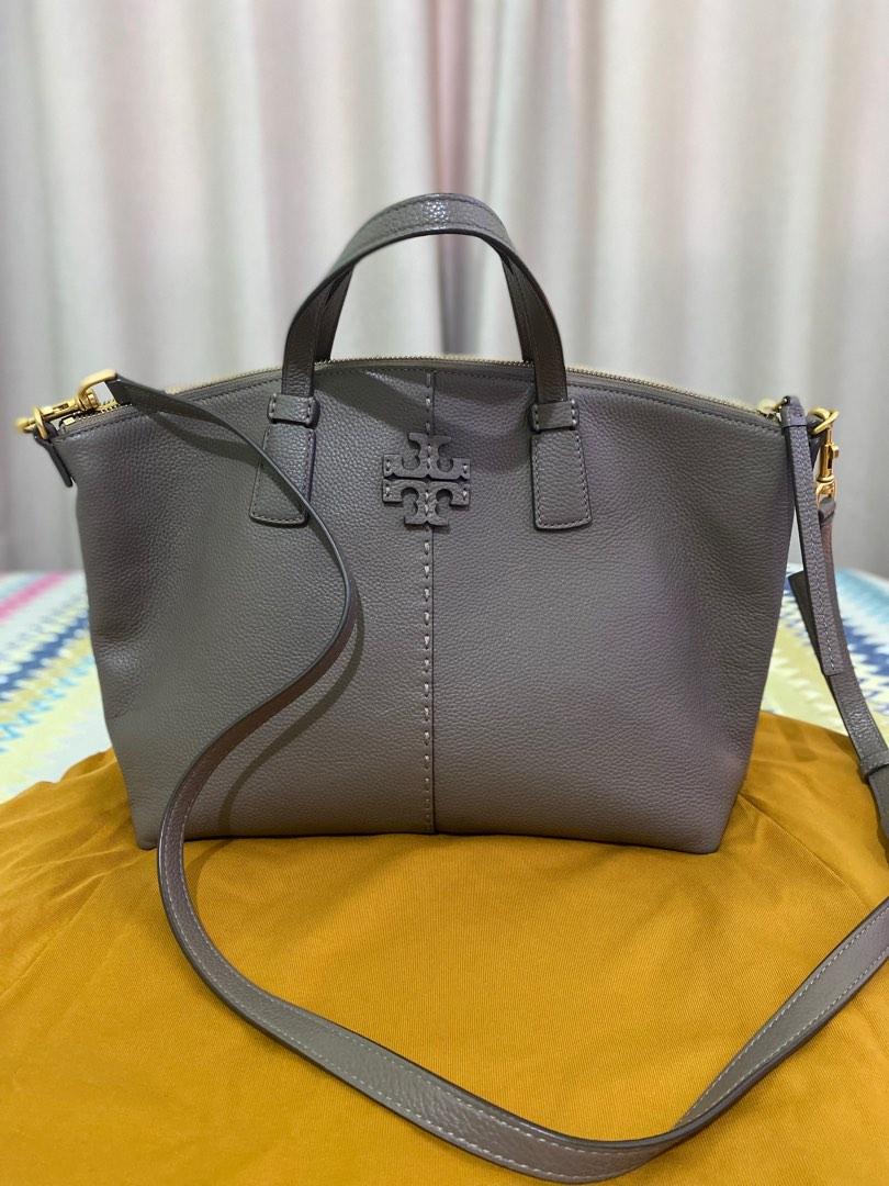 Tory Burch Mcgraw TopZip Satchel, Luxury, Bags & Wallets on Carousell