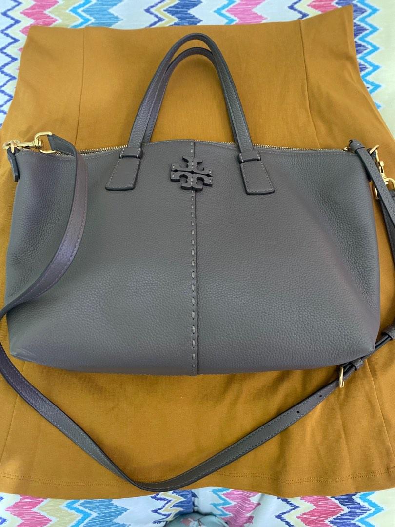 Tory Burch Mcgraw TopZip Satchel, Luxury, Bags & Wallets on Carousell